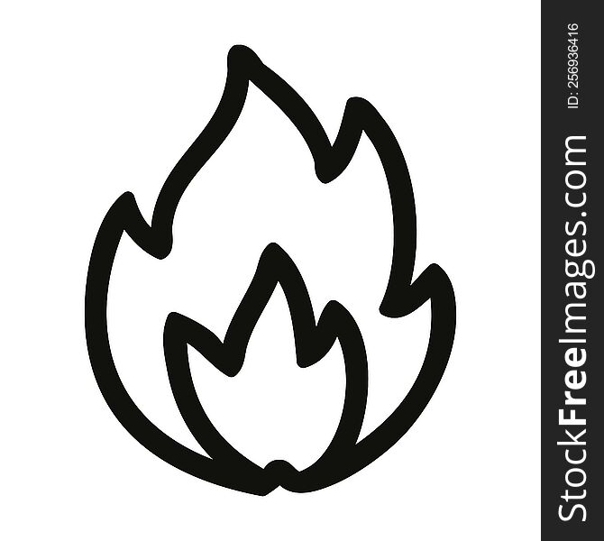 simple flame icon symbol