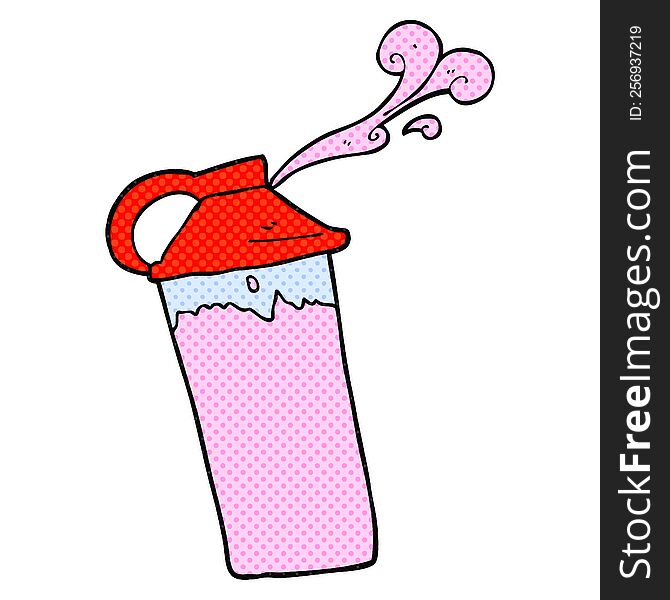 cartoon protein shake