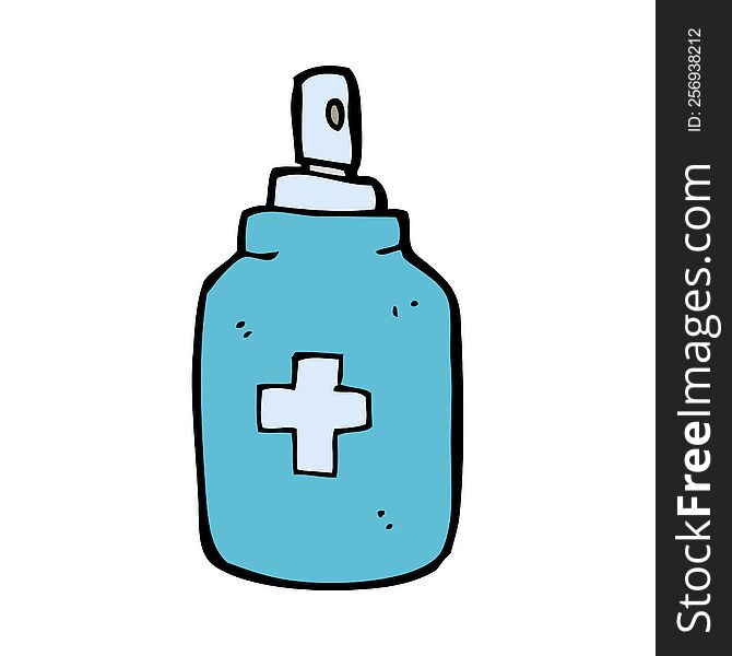 cartoon antiseptic spray