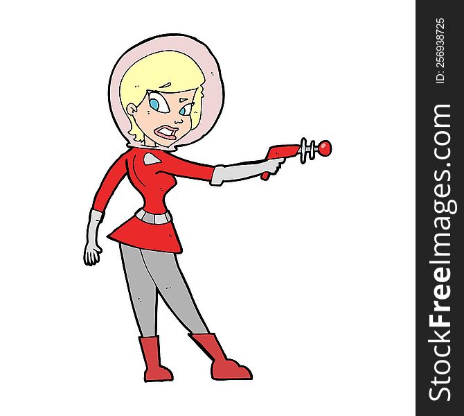 cartoon sci fi girl