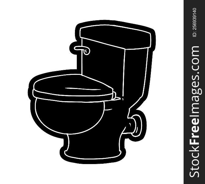 Cartoon Icon Drawing Of A Bathroom Toilet