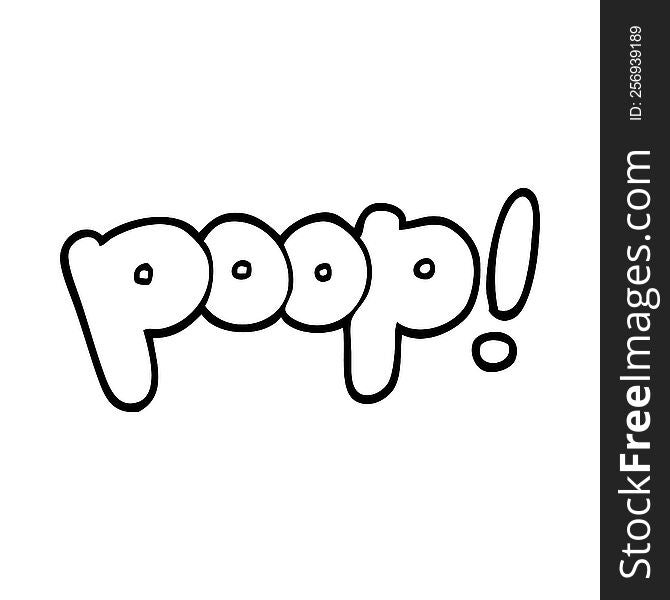 line drawing cartoon font poop