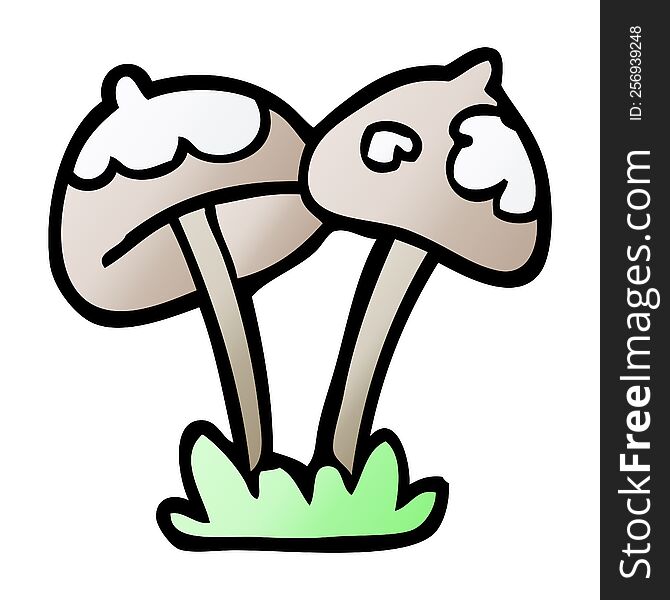 cartoon doodle mushroom