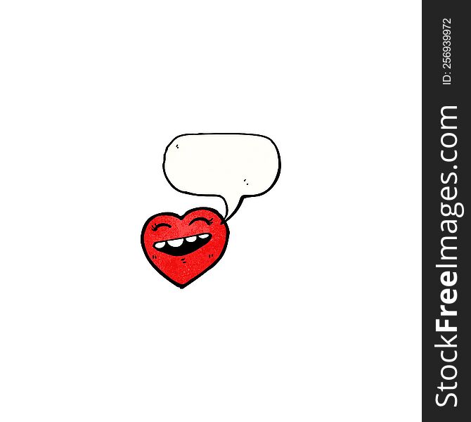 cartoon heart with speech bubble