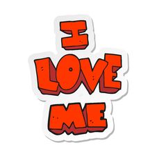 Sticker Of A I Love Me Cartoon Symbol Royalty Free Stock Photo Sticker Of A I Love Me Cartoon Symbol Royalty Free Stock Photo