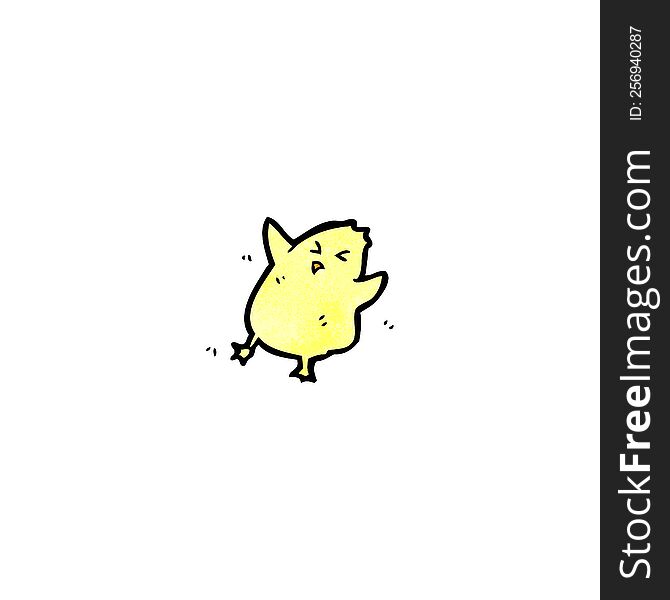 cartoon little yellow bird