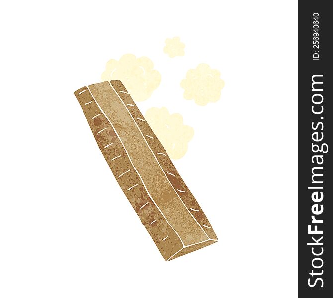 cartoon wooden ruler