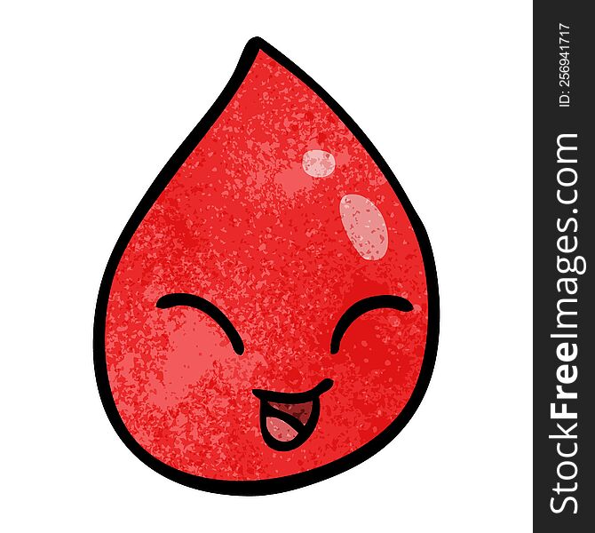 cartoon doodle blood drop