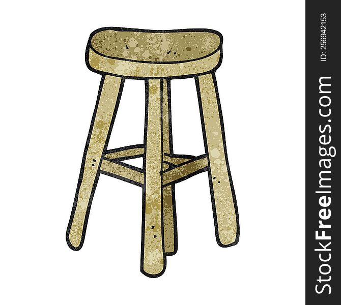 freehand textured cartoon stool