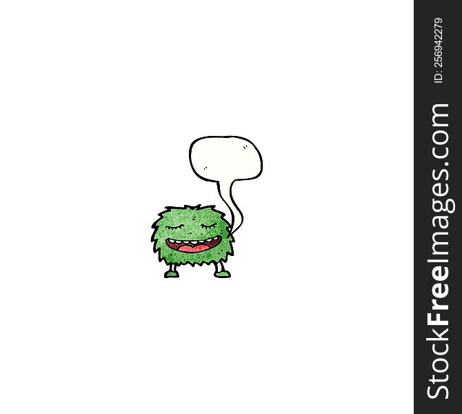 Friendly Monster With Speech Bubble