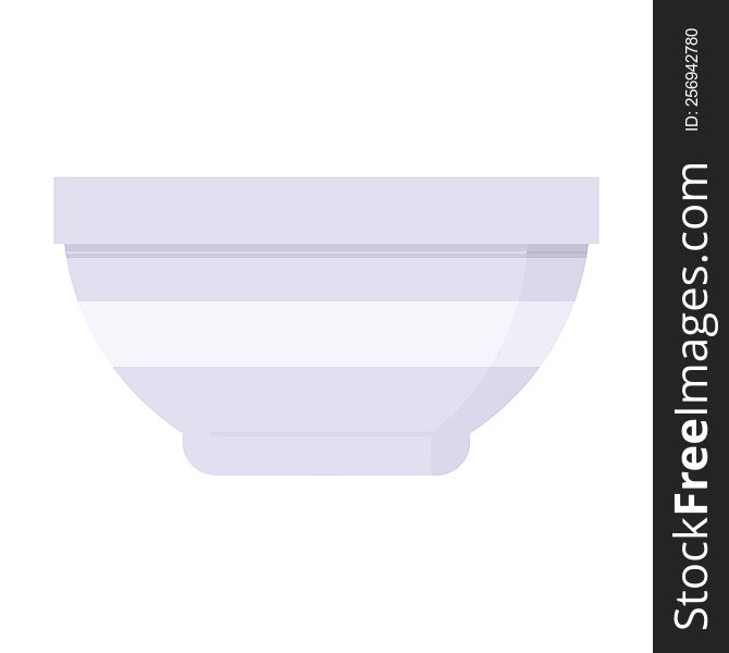 Flat colour illustration of a bowl