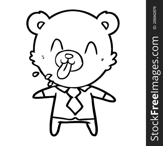 rude cartoon bear boss. rude cartoon bear boss