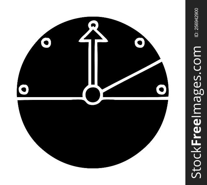 flat symbol of a speedometer. flat symbol of a speedometer