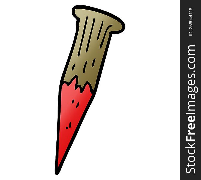 Cartoon Doodle Bloody Vampire Stake