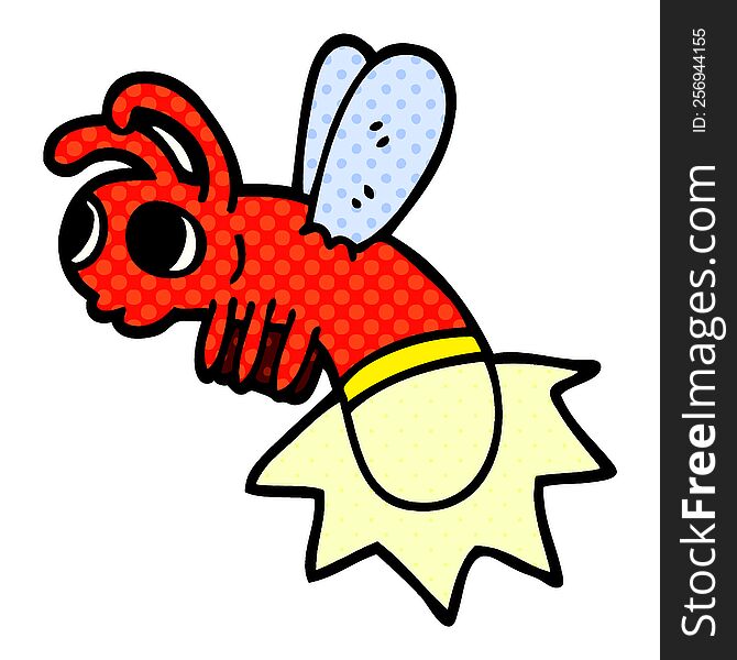 cartoon doodle lightning bug