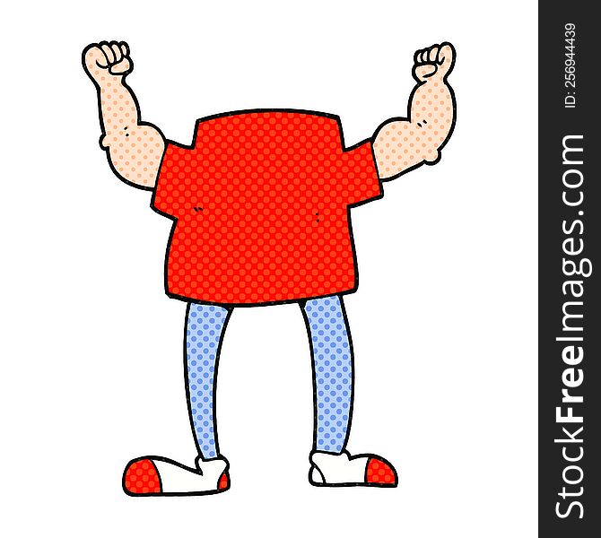Cartoon Headless Man