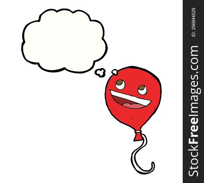 Cartoon Balloon With Thought Bubble