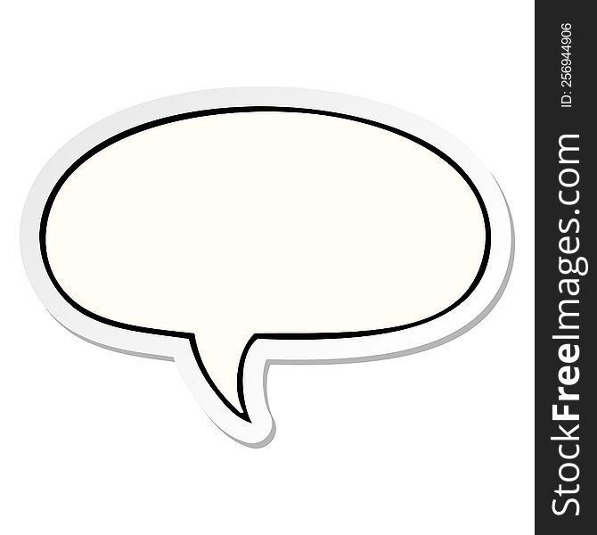 Cartoon Speech Bubble Sticker And Speech Bubble Sticker