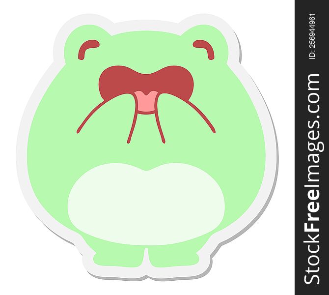 happy laughing frog sticker