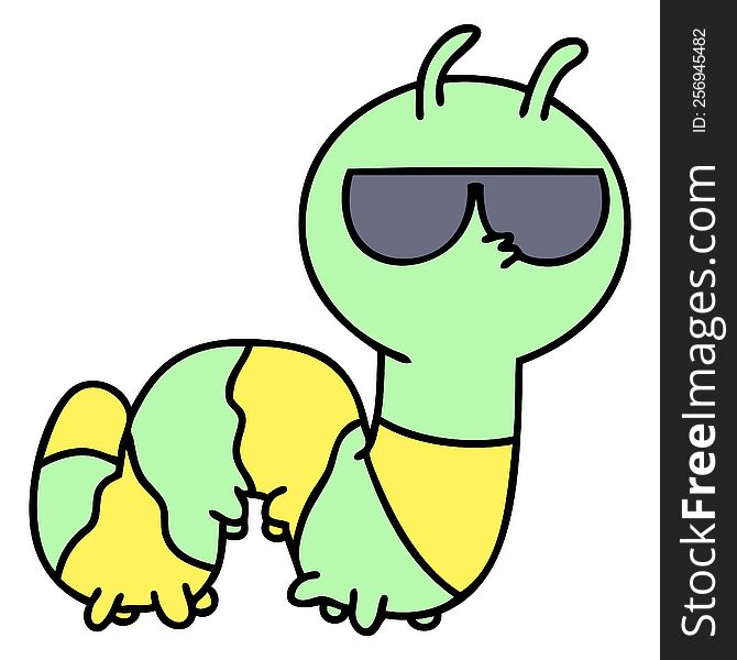 cute bug wearing sunglasses