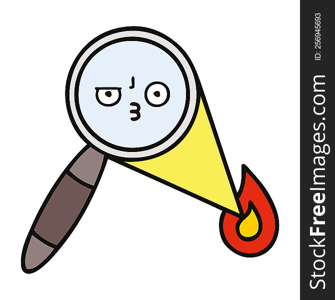 cute cartoon of a magnifying glass