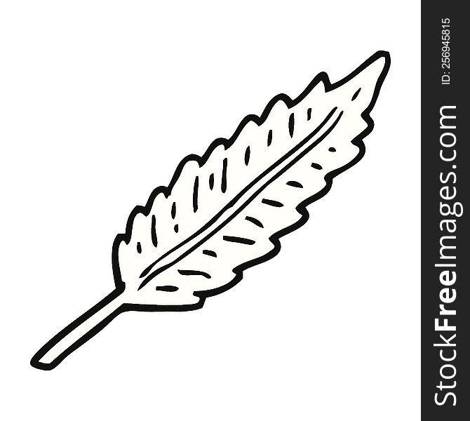comic book style cartoon of a white feather