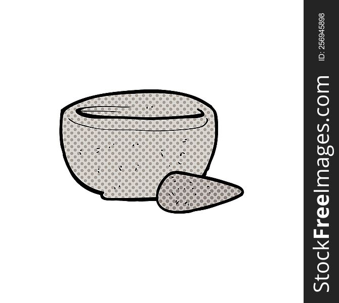 cartoon pestle and mortar