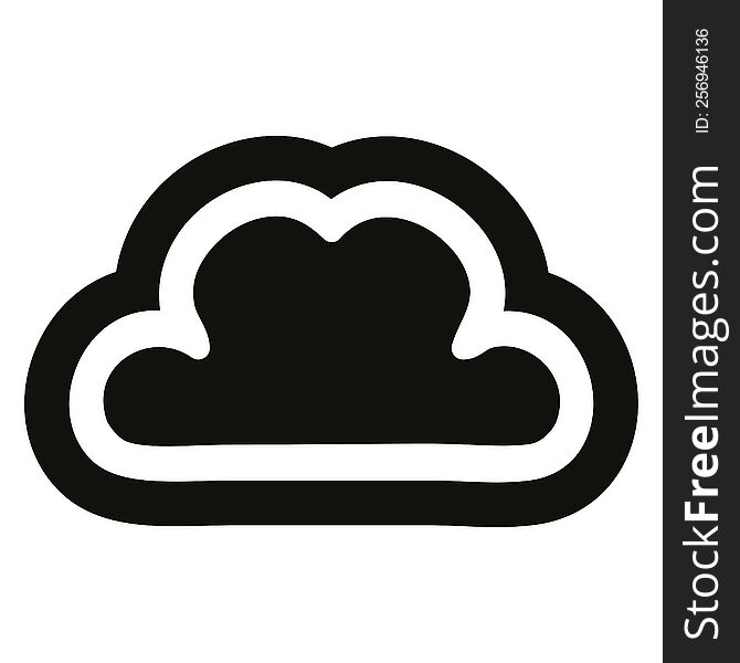 simple cloud icon symbol