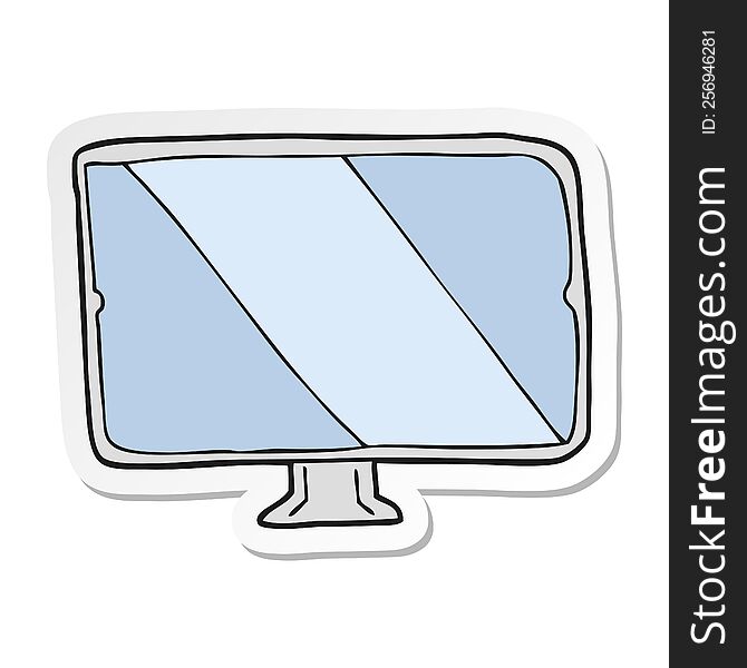 sticker of a cartoon screen