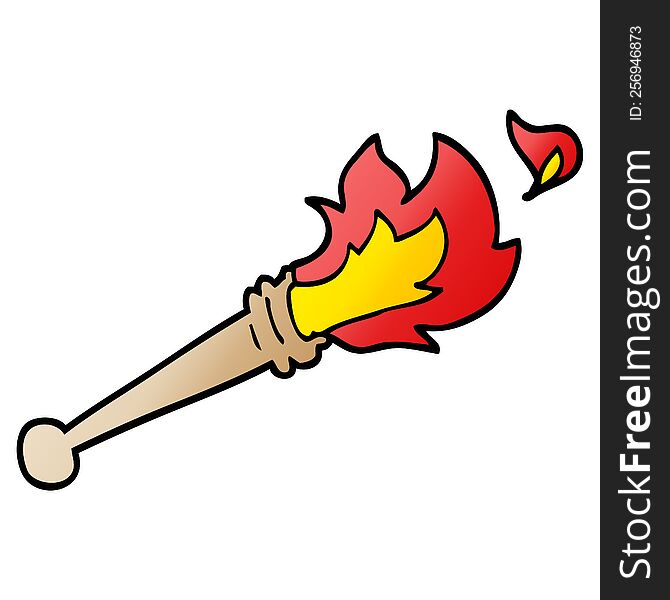 vector gradient illustration cartoon sports torch