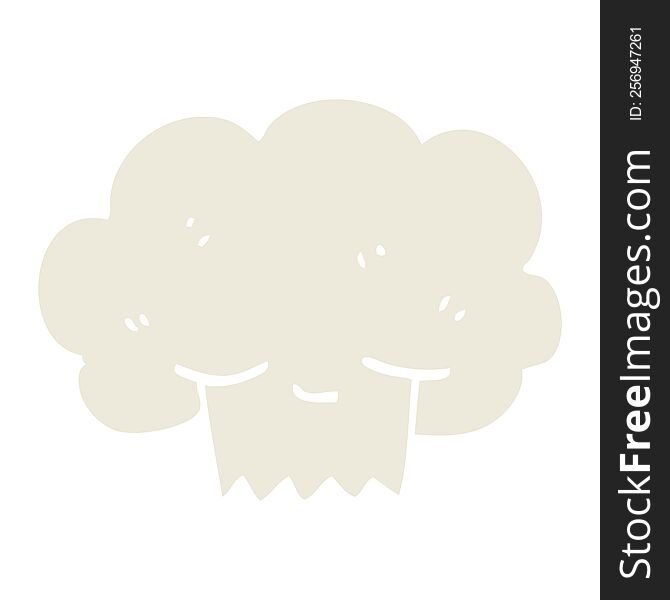 flat color illustration cartoon explosion cloud