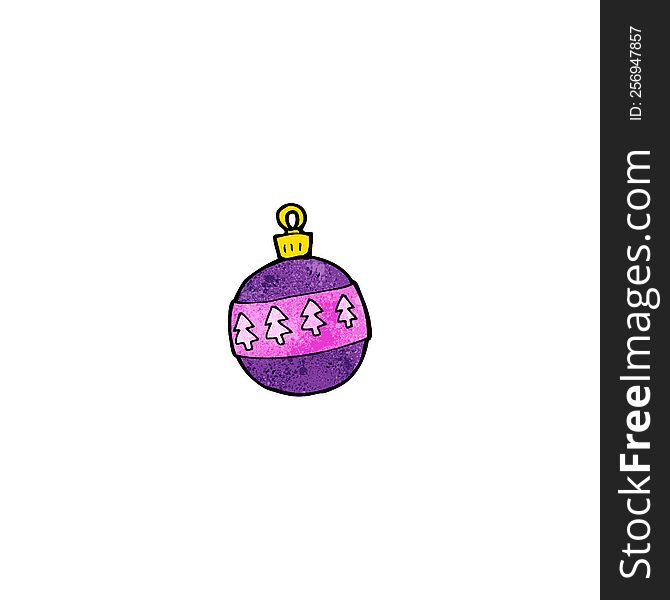 cartoon christmas bauble