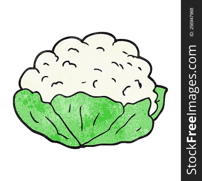 Textured Cartoon Cauliflower