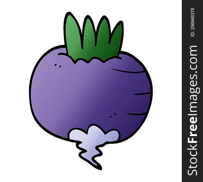 cartoon doodle turnip