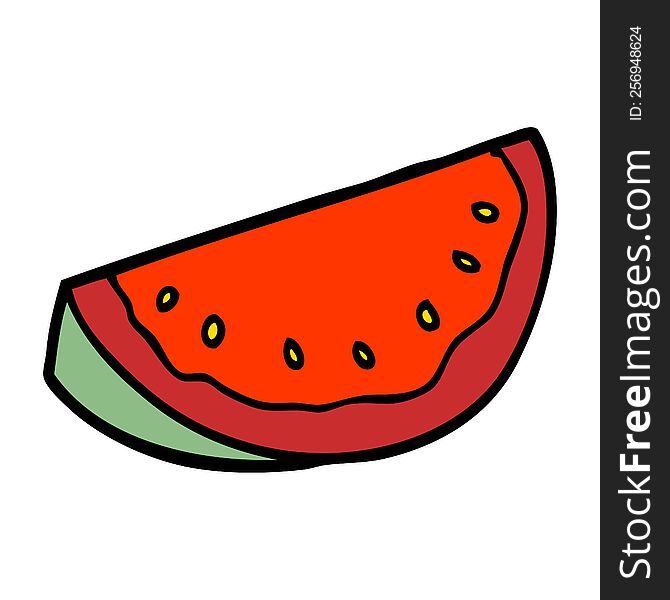 cartoon doodle watermelon