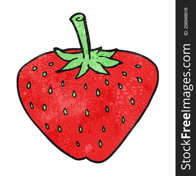 freehand textured cartoon strawberry