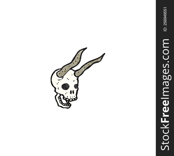 Cartoon Horned Skull