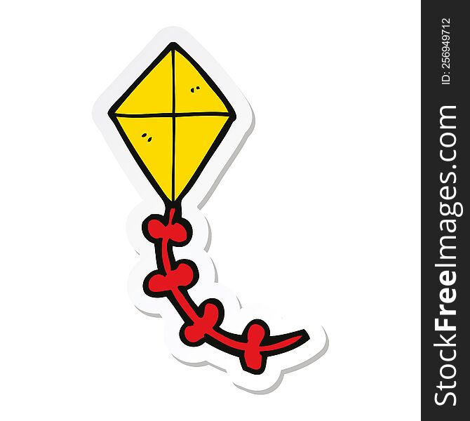 sticker of a cartoon kite