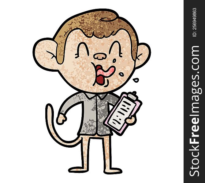 crazy cartoon monkey manager. crazy cartoon monkey manager