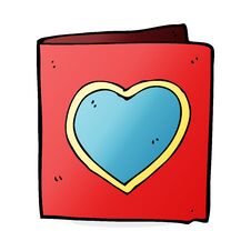 Cartoon Love Heart Card Royalty Free Stock Images