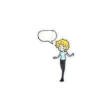 Cartoon Pretty Girl Stock Images