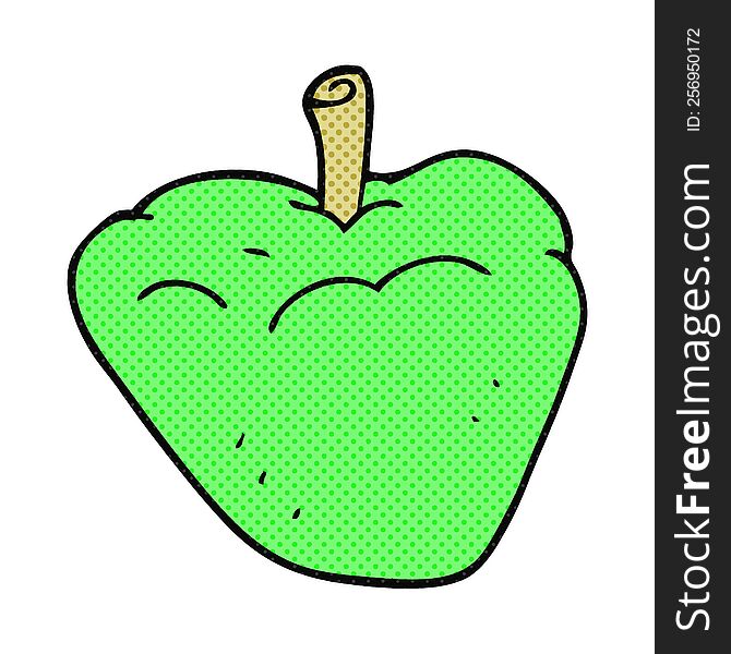 freehand drawn cartoon organic apple