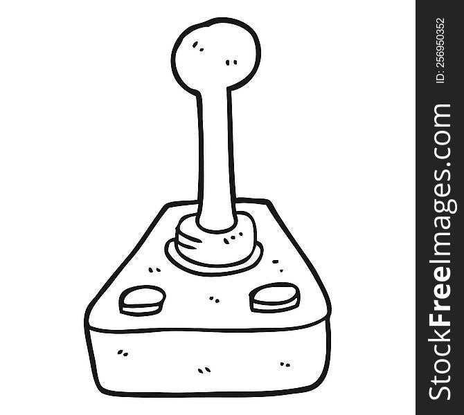 Black And White Cartoon Joystick