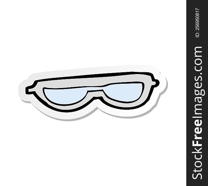 sticker of a cartoon glasses