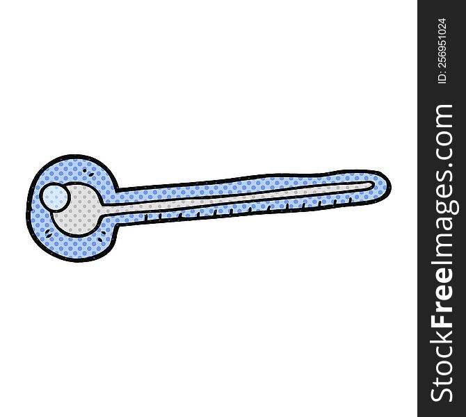 freehand drawn cartoon thermometer