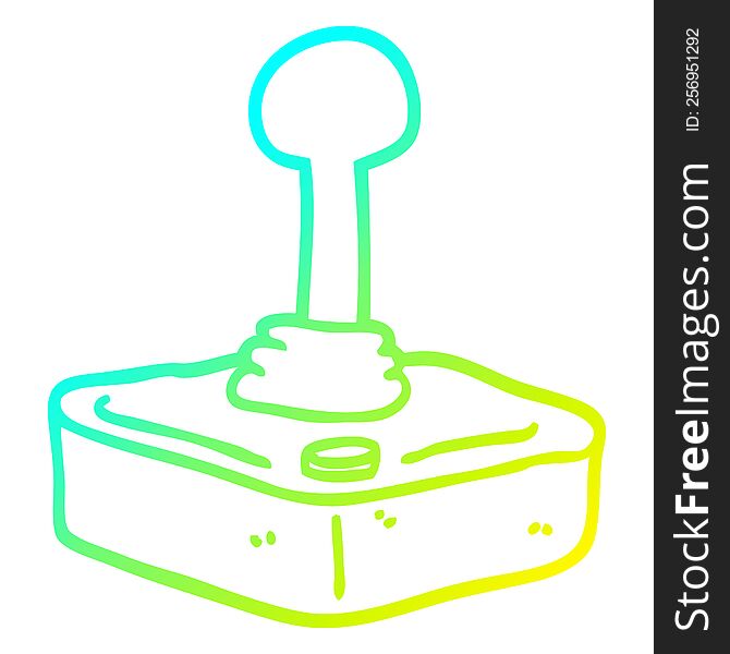 cold gradient line drawing cartoon joystick