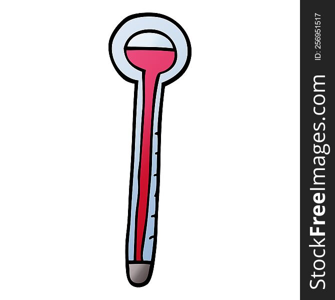 cartoon doodle thermometer