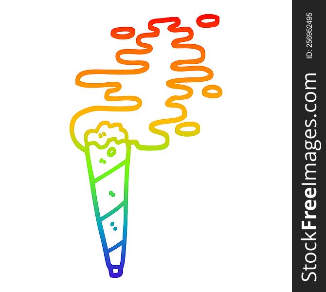Rainbow Gradient Line Drawing Cartoon Medical Joint