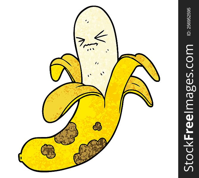 cartoon rotten banana. cartoon rotten banana