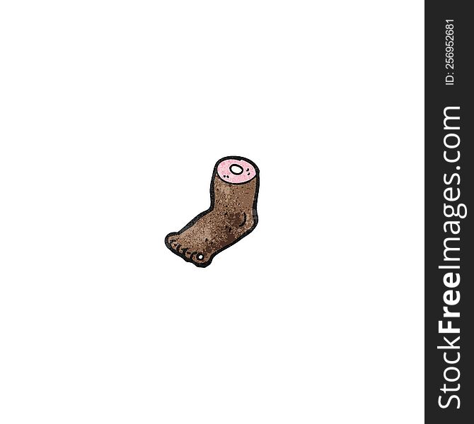 cartoon severed foot